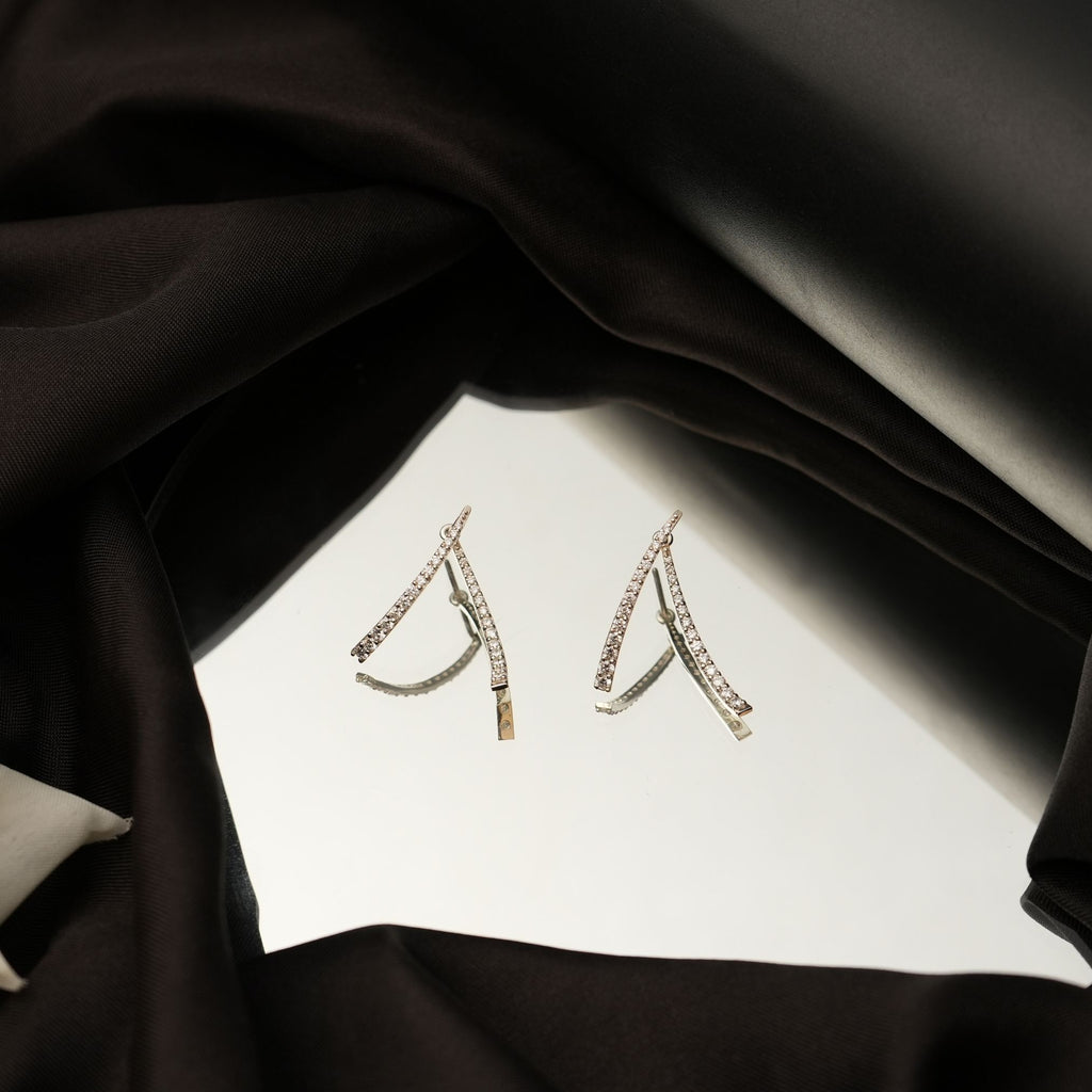 Celeste Curve Diamond Earrings