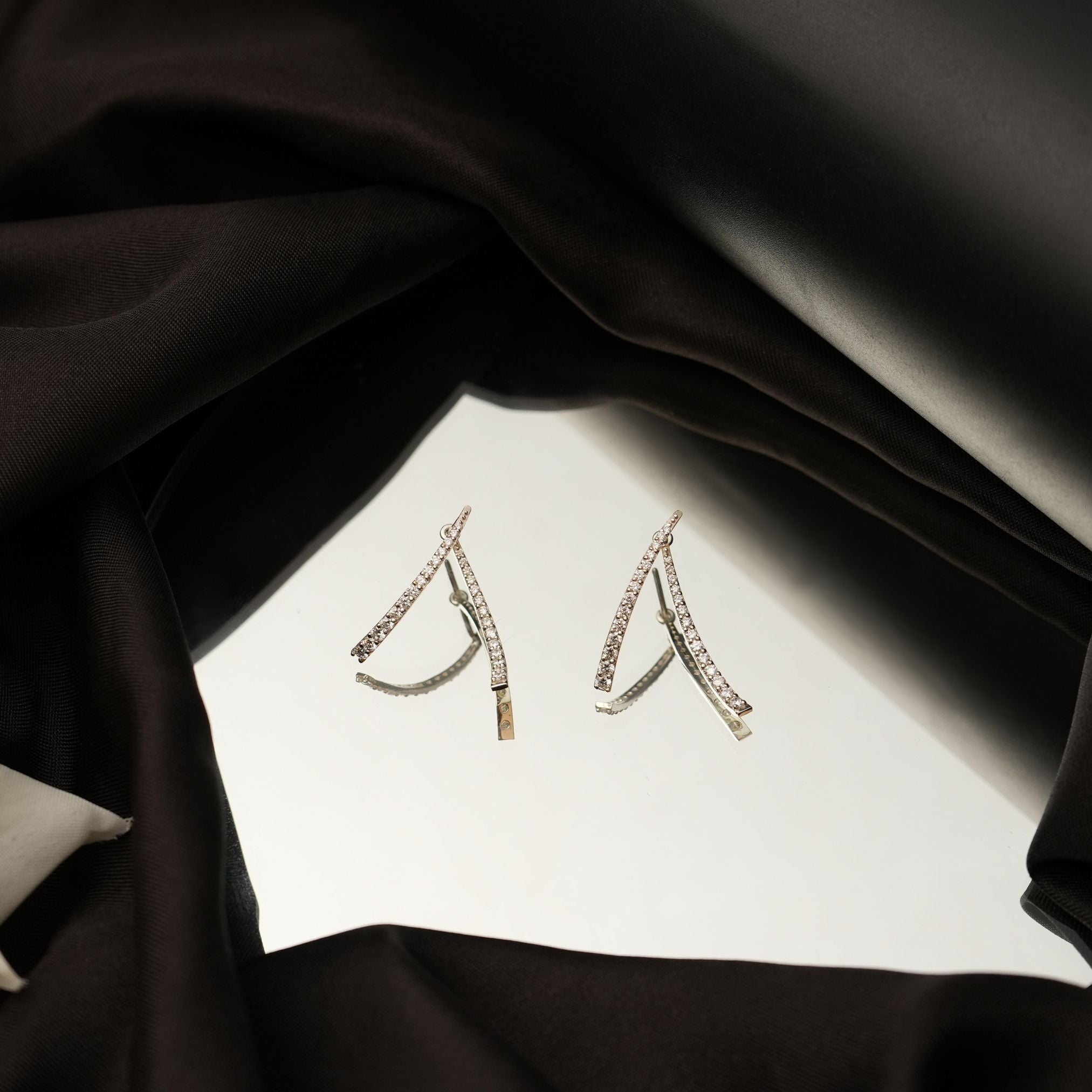 Celeste Curve Diamond Earrings