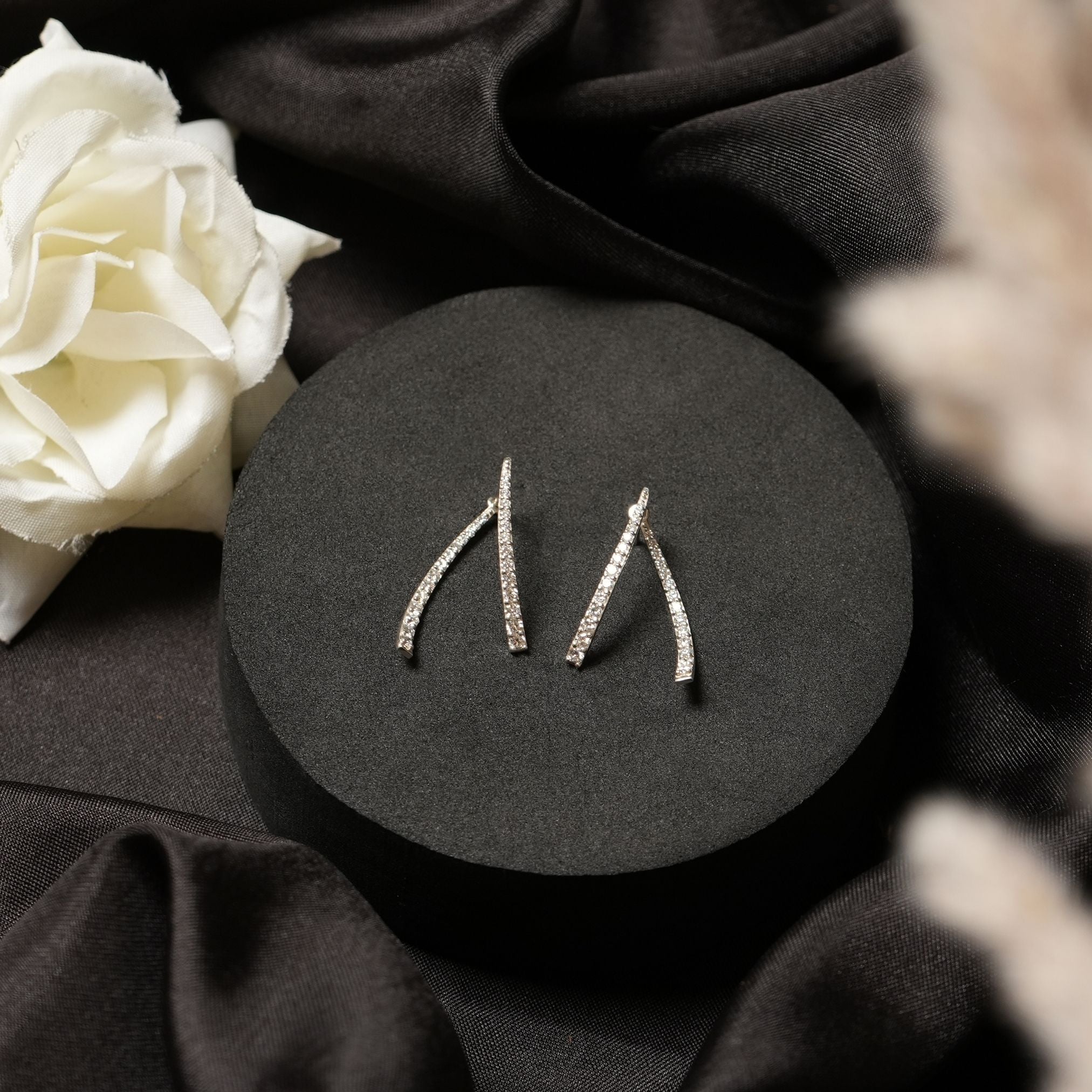 Celeste Curve Diamond Earrings