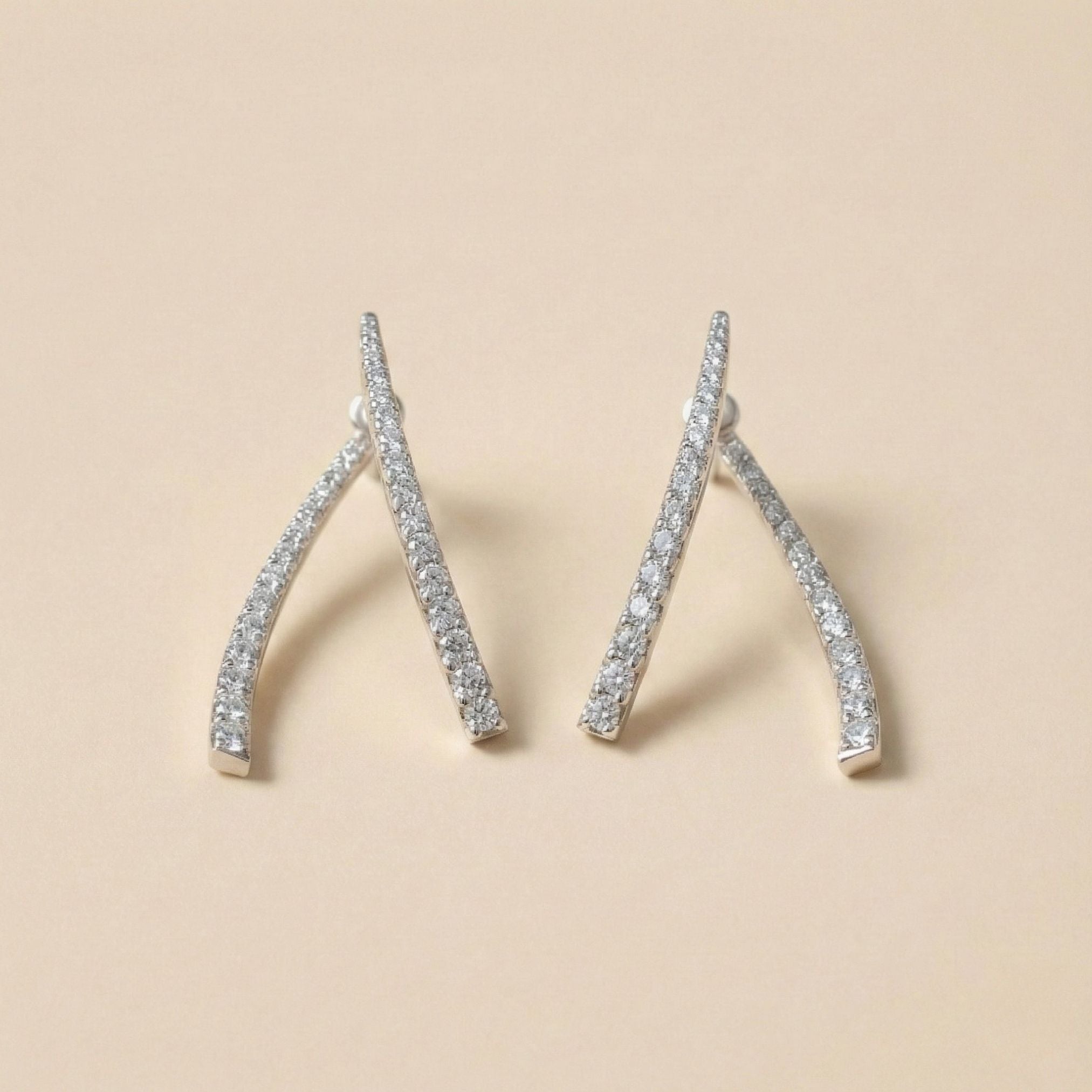 Celeste Curve Diamond Earrings