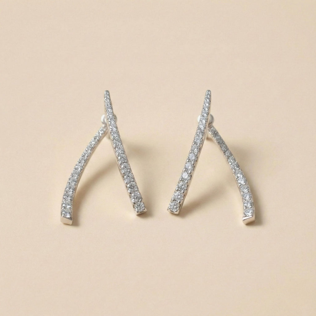 Celeste Curve Diamond Earrings